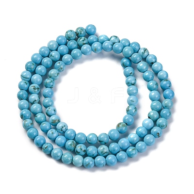 Natural Magnesite Beads Strands G-E384-01-4mm-1