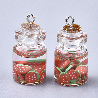 Glass Bottle Pendants LS-X-GLAA-T001-04D-1