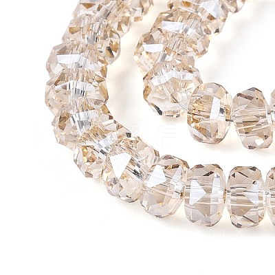 Electroplate Transparent Glass Beads Strands EGLA-N022-05B-C09-1