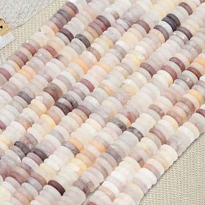 1 Strand Frosted Natural Quartz Beads Strands G-PA0001-61-1