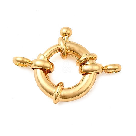 Brass Spring Ring Clasps KK-D407-01G-D-1