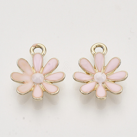 Light Gold Plated Alloy Pendants ENAM-T009-39C-1