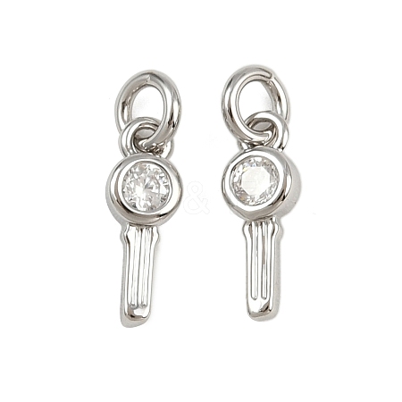 Brass Pave Cubic Zirconia Pendants KK-L241-15P-1