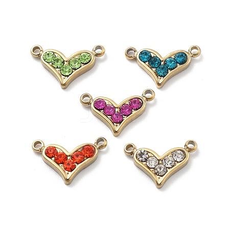 304 Stainless Steel Rhinestone Pendants STAS-L283-34G-1