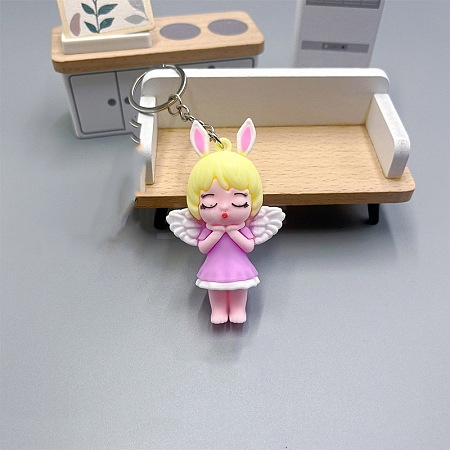 Rabbit Angel PVC Bag Keychain PW-WG1A29D-05-1