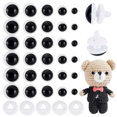 60Pcs 5 Styles Plastic Craft Doll Eye DIY-PH0030-10-1