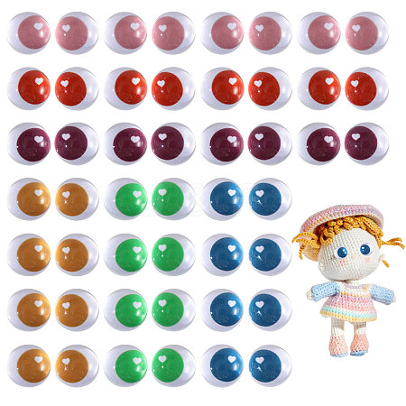 48Pcs 12 Colors Glass Craft Eyes Cabochons DIY-CA0007-13-1