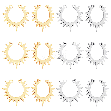 201 Stainless Steel Laser Cut Pendants STAS-UN0014-30-1