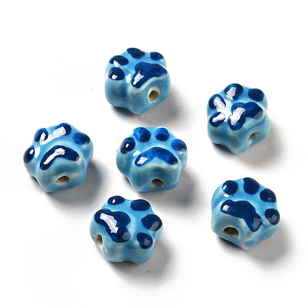 Handmade Printed Porcelain Beads X1-PORC-F005-02A-1
