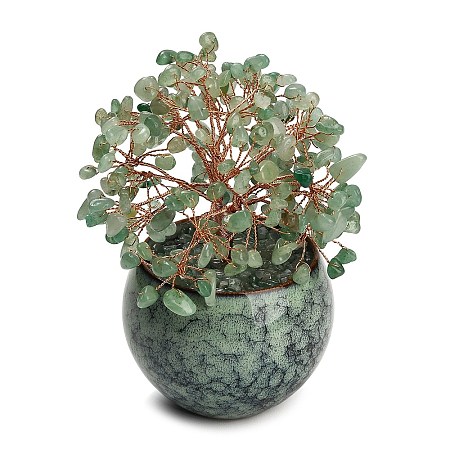 Natural Green Aventurine Chips Tree of Life Display Decorations GG-CBACC2B-02C-1