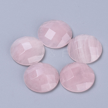 Natural Rose Quartz Cabochons X-G-T062-25-1