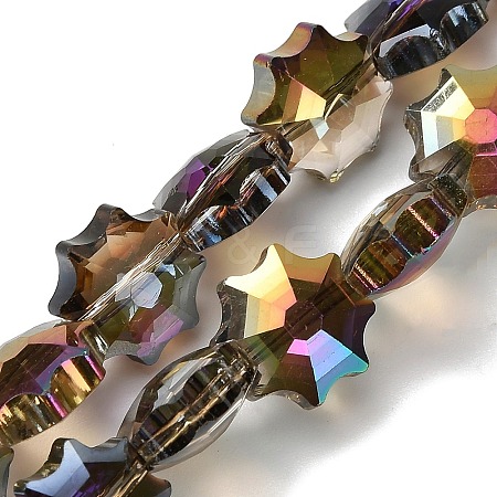 Electroplate Transparent Glass Beads EGLA-H112-04HR-02-1