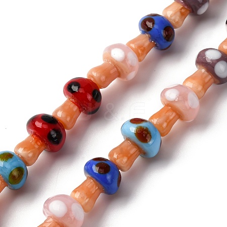 Handmade Evil Eye Lampwork Beads Strands LAMP-S069-01A-07-1