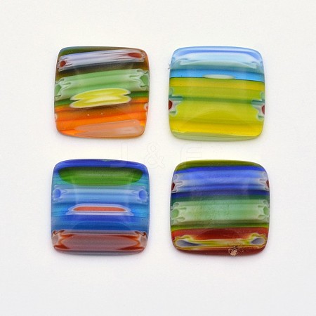 Handmade Millefiori Glass Cabochons LK-F003-04-1