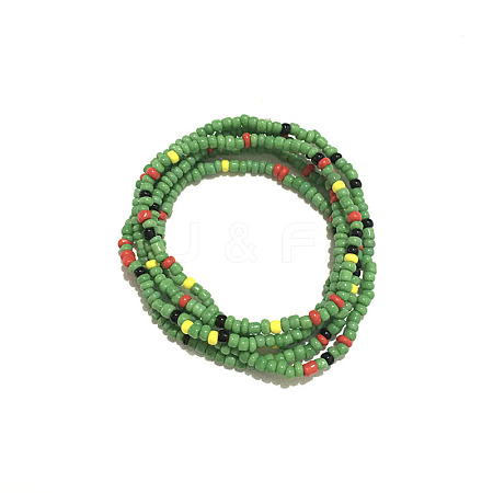 Glass Seed Beaded Waist Beads WG0248E-07-1