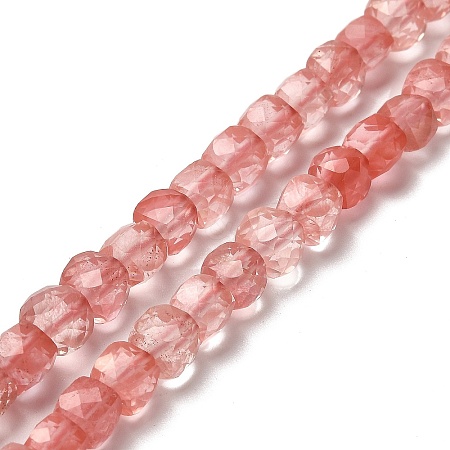 Cherry Quartz Glass Beads Strands G-H078-C23-01-1