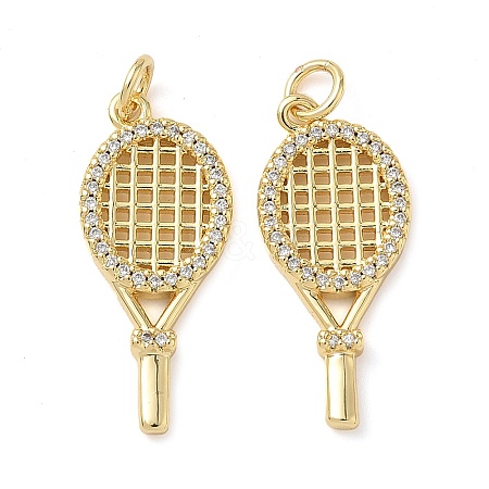 Brass Micro Pave Cubic Zirconia Pendants KK-D502-23A-G-1