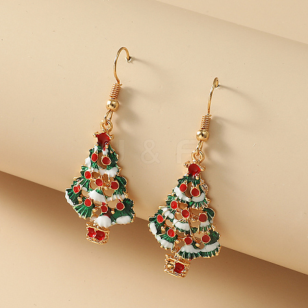 Simple Christmas Alloy Dangle Earrings LJ9715-8-1