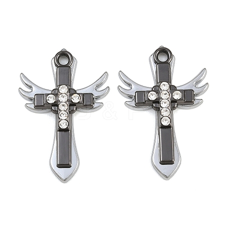 Alloy Rhinestone Pendants RB-CBA18BA-04EB-1