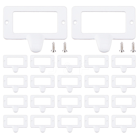 25Pcs Rectangle Zinc Alloy Label Frame Card Holder AJEW-FH0008-75A-1