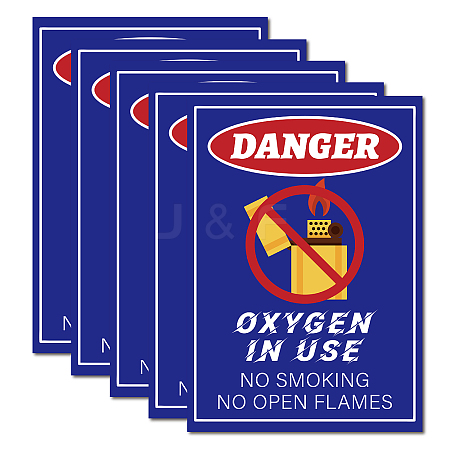 Waterproof PVC Warning Sign Stickers DIY-WH0237-002-1