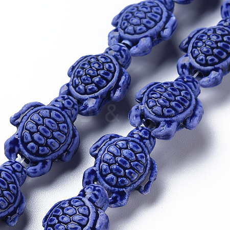 Handmade Porcelain Ceramic Beads Strands PORC-Q265-007D-1