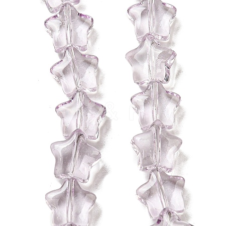Baking Paint Transparent Glass Beads Strands X1-DGLA-A07-T8mm-KD03-1