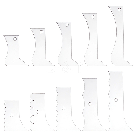 10Pcs Acrylic Pottery Edge Tools DIY-BC0017-29-1