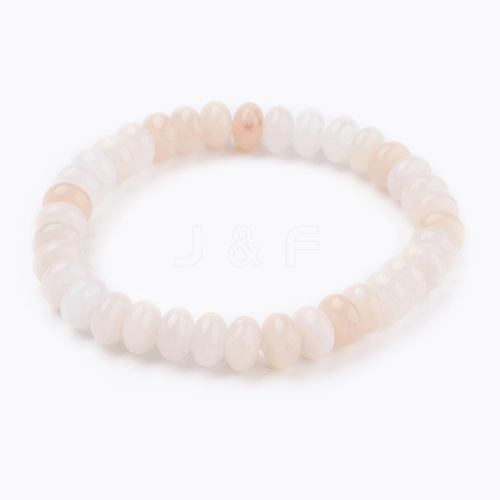 Natural Pink Aventurine Beads Stretch Bracelets BJEW-JB03376-03-1