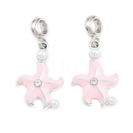Alloy Enamel European Dangle Charms AL-CBAC2D3-01P-03-1