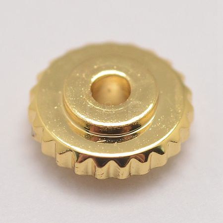 Brass Spacer Beads KK-G296-03G-1