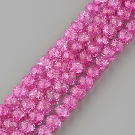 Synthetic Crackle Quartz Beads Strands GLAA-S134-6mm-04-1