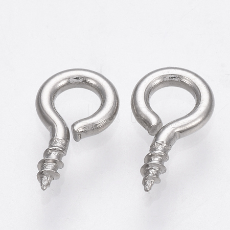 Tarnish Resistant 304 Stainless Steel Screw Eye Pin Peg Bails STAS-Q224-03B-1