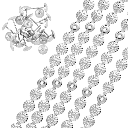 5Bags Flower Iron Decoration Strip FIND-GF0008-41A-P-1
