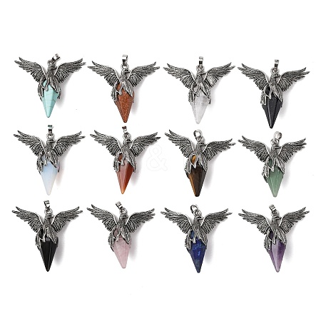 Natural & Synthetic Mixed Stone Pendants GG-C001-02-1