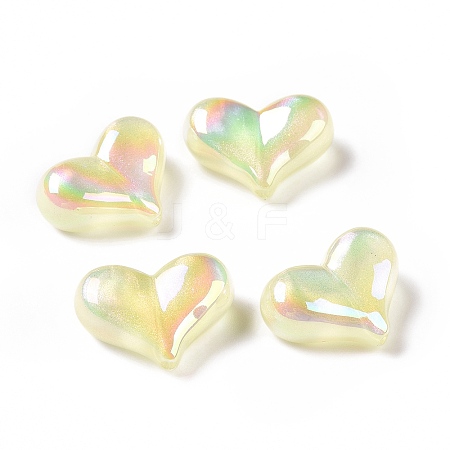 UV Plating Rainbow Iridescent Acrylic Beads LS-OACR-C010-01D-1