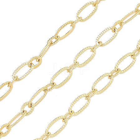 Brass Oval Link Chains KK-C251-27G-1