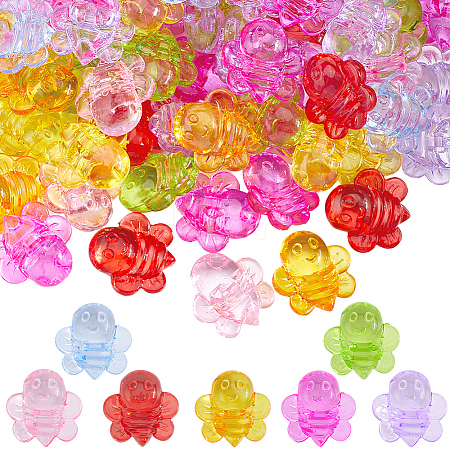 80pcsTransparent Acrylic Beads TACR-SC0001-39-1