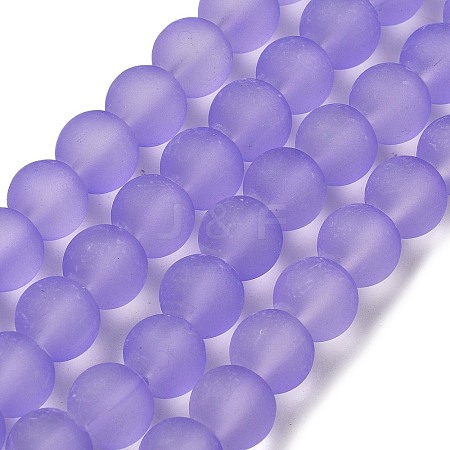 Baking Paint Transparent Glass Bead Strands GLAA-S031-10mm-25-1