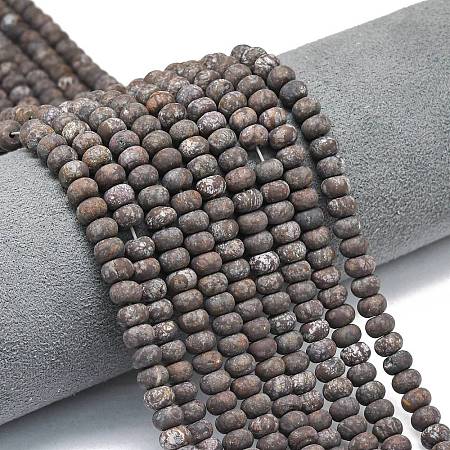Natural Red Snowflake Obsidian Beads Strands G-P575-A23-6x4mm-1