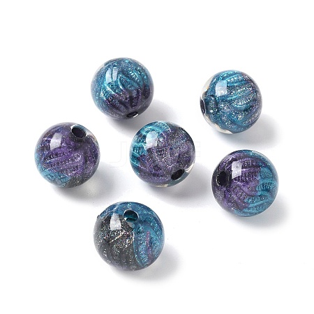 Two Tone Transparent Acrylic Beads OACR-D304-02G-1