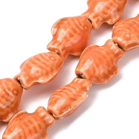 Handmade Porcelain Beads Strands PORC-P030-01A-07-1