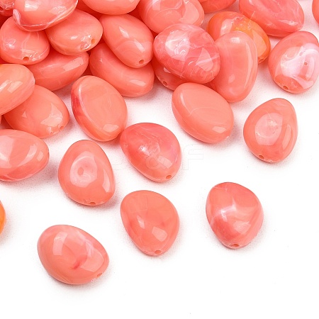 Opaque Acrylic Imitation Gemstone Beads X-OACR-G064-09A-1