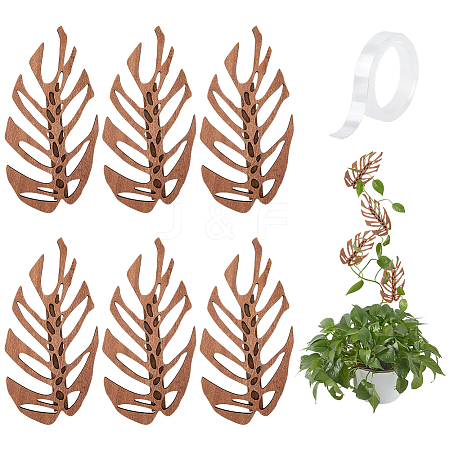 6Pcs Wood Wall Fixture Clips AJEW-FG0005-96A-1