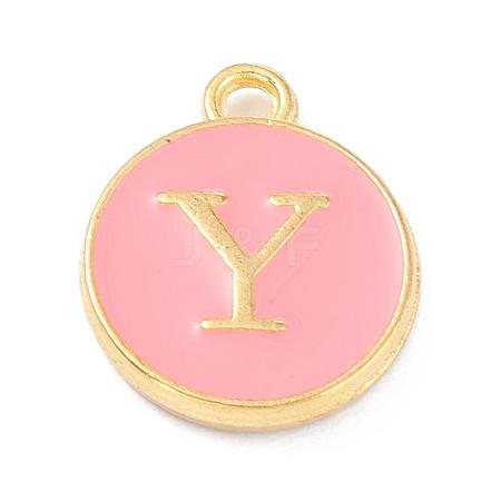 Golden Plated Alloy Enamel Charms ENAM-Q437-14Y-1