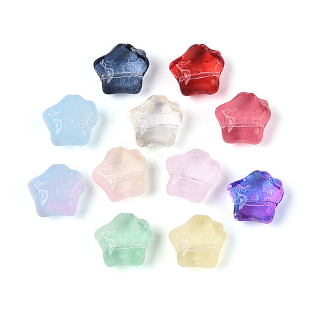 Baking Paint Transparent Glass Beads DGLA-T004-41M-1