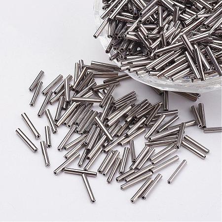 Glass Bugle Beads SEED-E001-6mm-TH-1