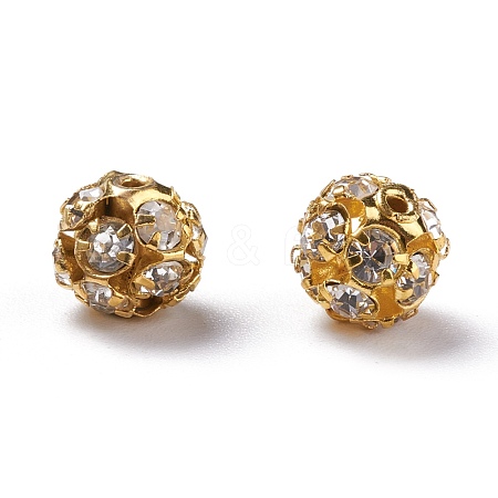 Brass Rhinestone Beads RB-H034-17-1-1