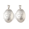 316 Stainless Steel Locket Pendants STAS-K321-06P-1