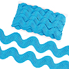 10 Yard Polyester Wavy Fringe Trim Ribbon SRIB-GF0001-38C-1